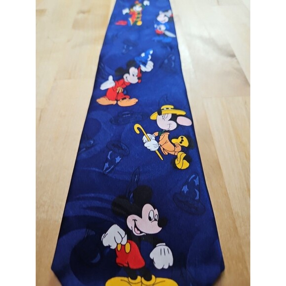 DISNEYLAND Resorts Mickey Steamboat Willie Fantasia Dancing Theme Tie Silk - Picture 3 of 12